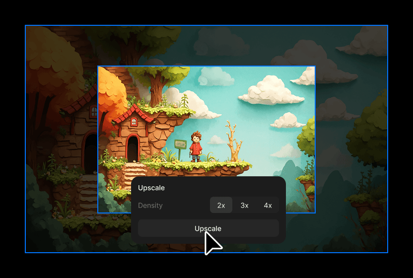 업스케일 및 내보내기